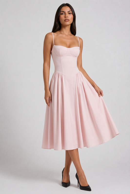 Nea - Vestido Corset con Falda Acampanada