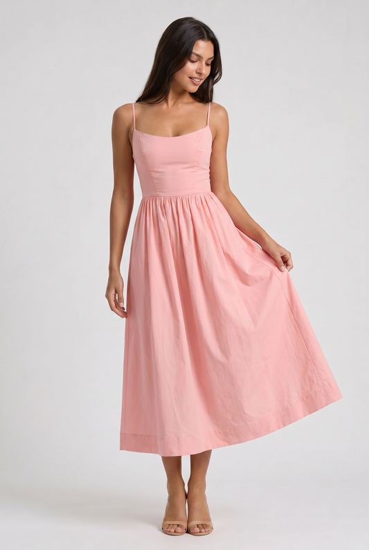 Keana - Vestido Midi con Tirantes Ajustables