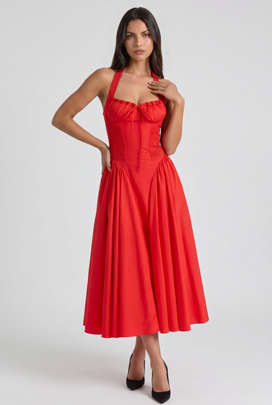 Aurora - Vestido Corset Rojo