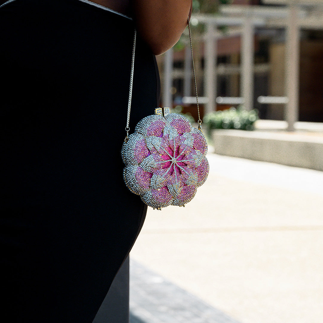Bolso de Fiesta Jeline con Flores