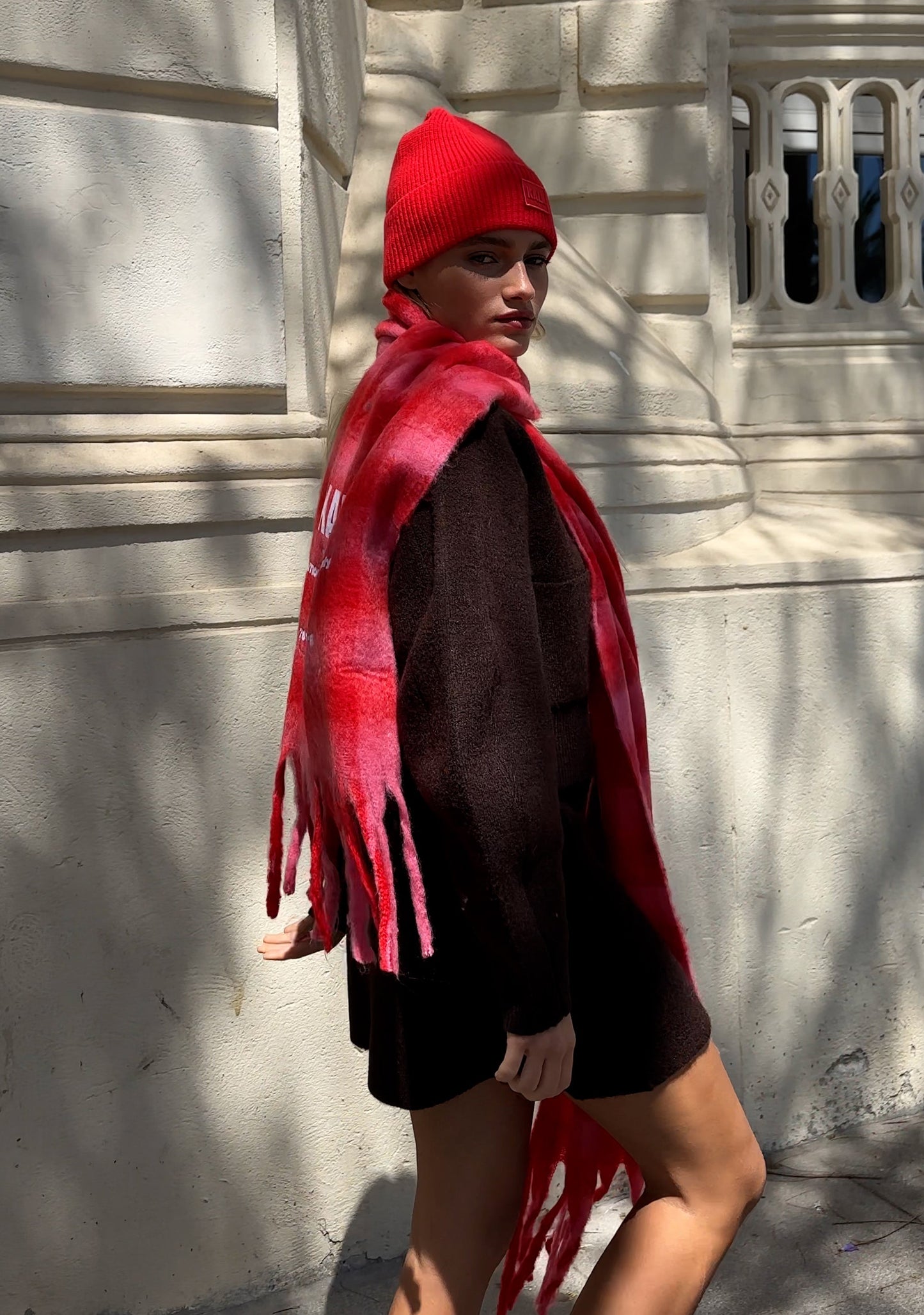 Scarf Vision Red & Pink Kalk