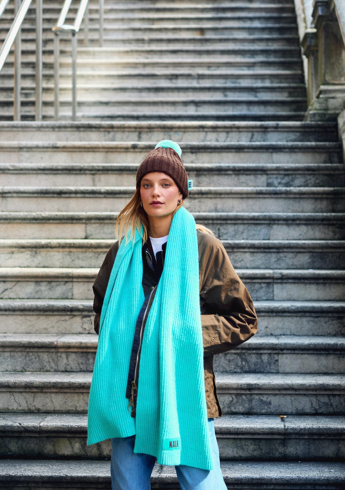 Beanie Globe Brown Kalk