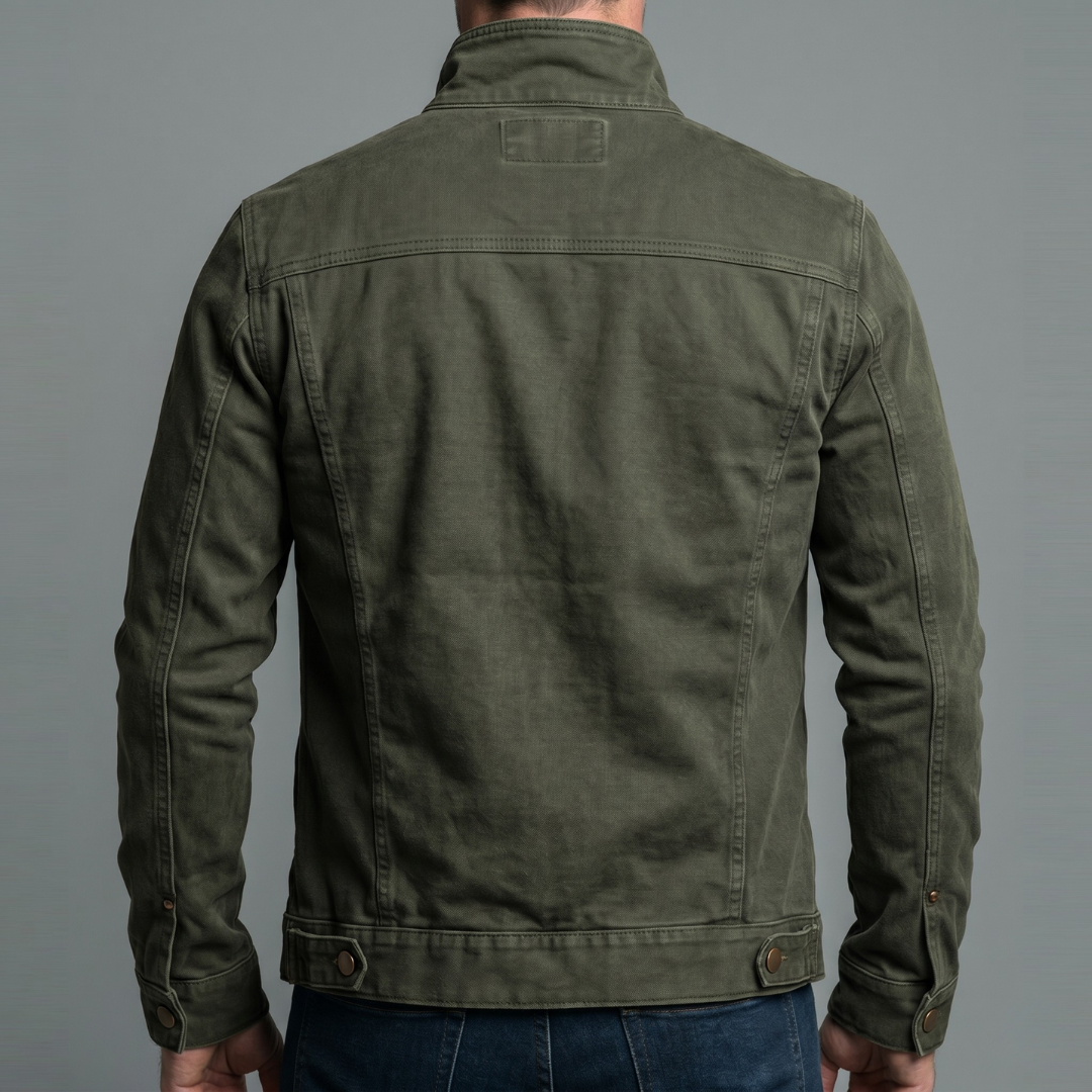 Varel | Giacca vintage in cotone con chiusura a zip