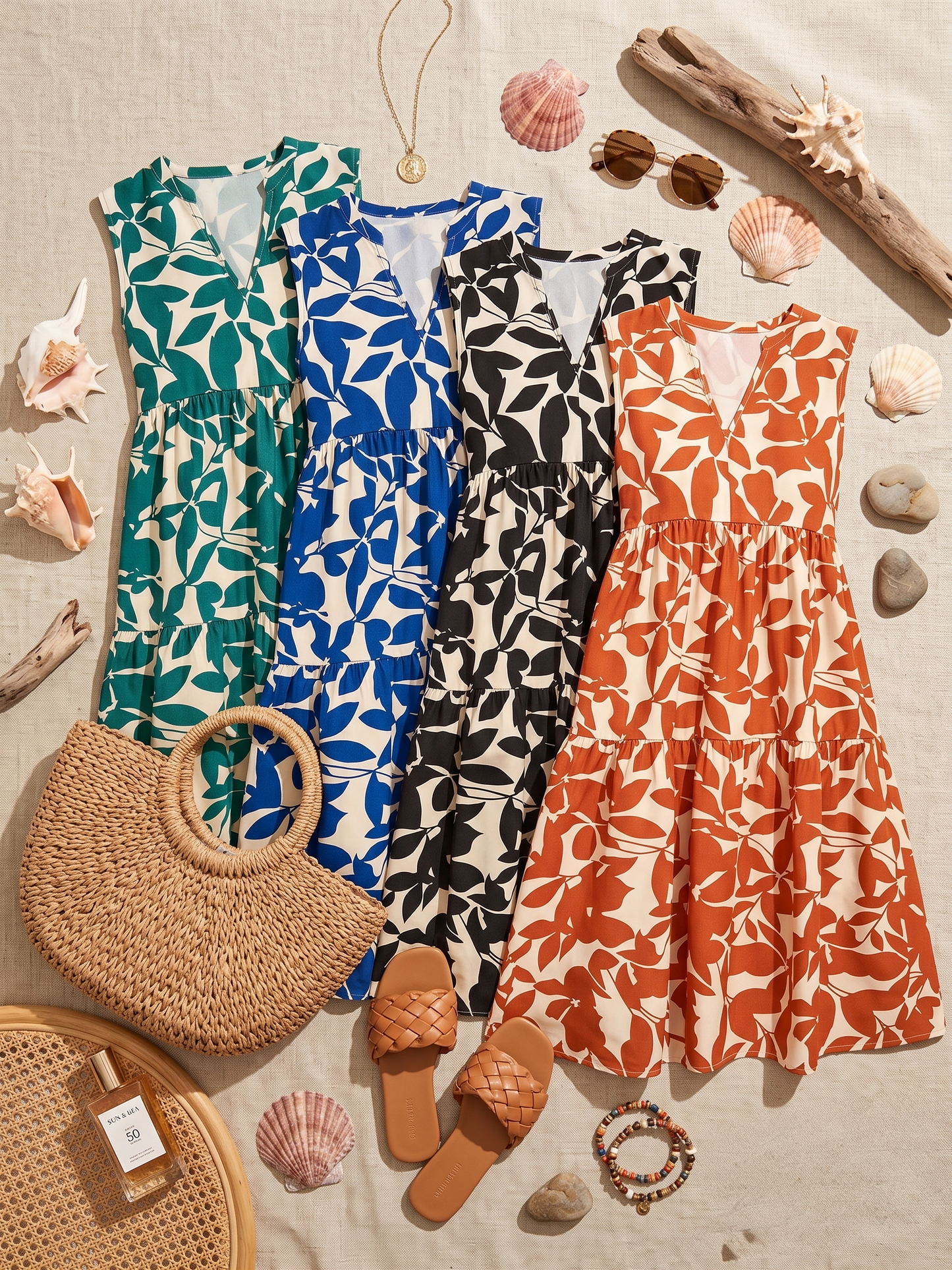 Tasha™ | Elegante Midi Jurk Met Buikcamouflerend Design