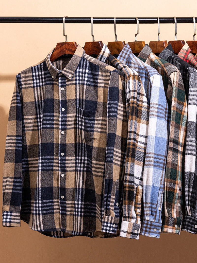 Camisa de algodón a cuadros