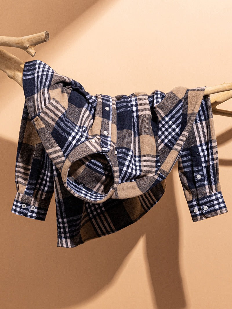 Camisa de algodón a cuadros