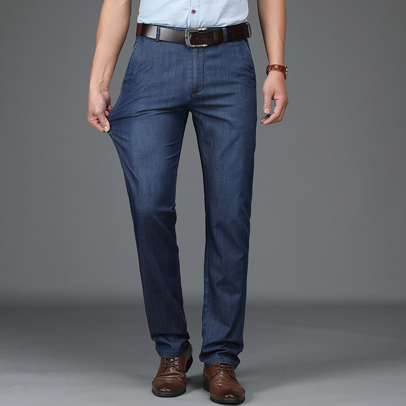 Vaquero de Denim Elástico de Corte Clásico para Hombre