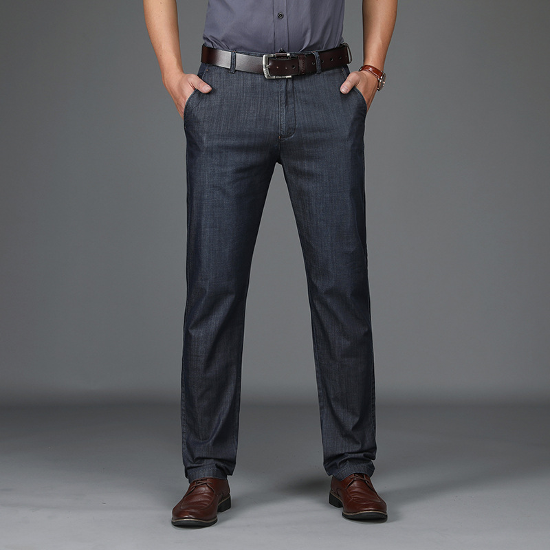 Vaquero de Denim Elástico de Corte Clásico para Hombre
