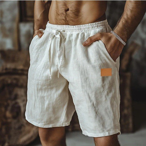 Varel | Pantaloni corti in lino casual per uomo