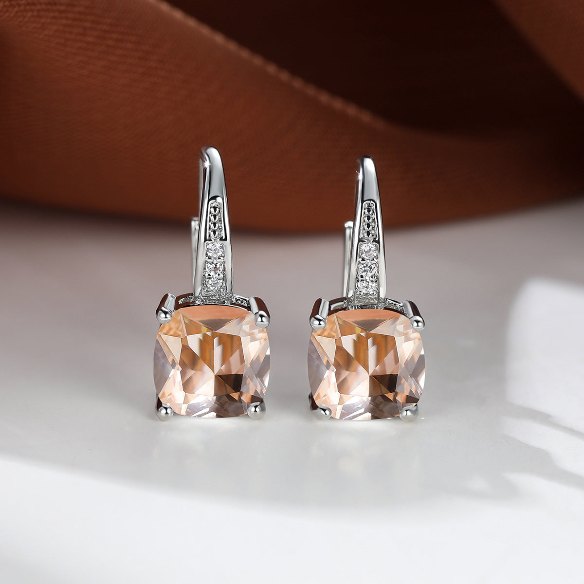 Mystic Piedra Aro Pendientes | Oro