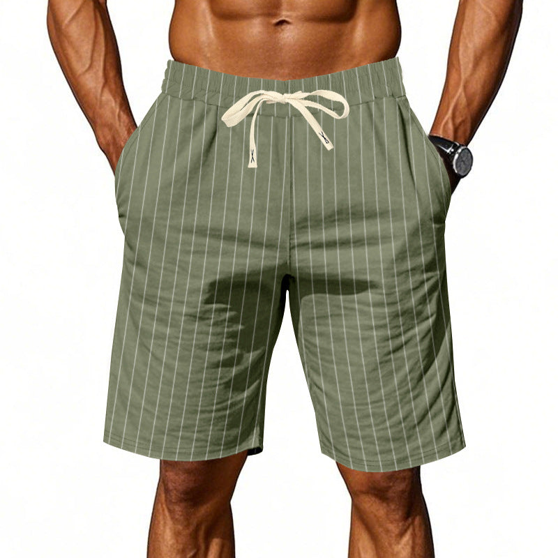 Varel | Pantaloni corti a righe casual per uomo