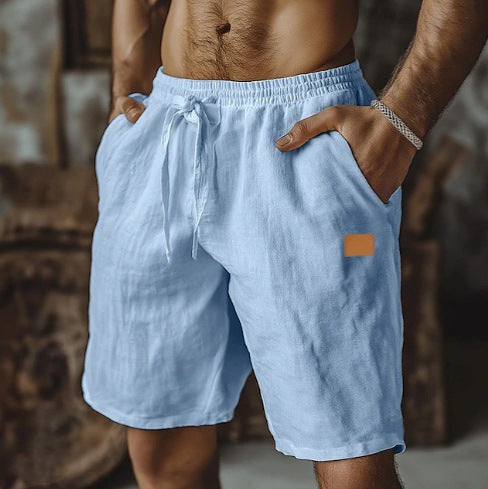 Varel | Pantaloni corti in lino casual per uomo
