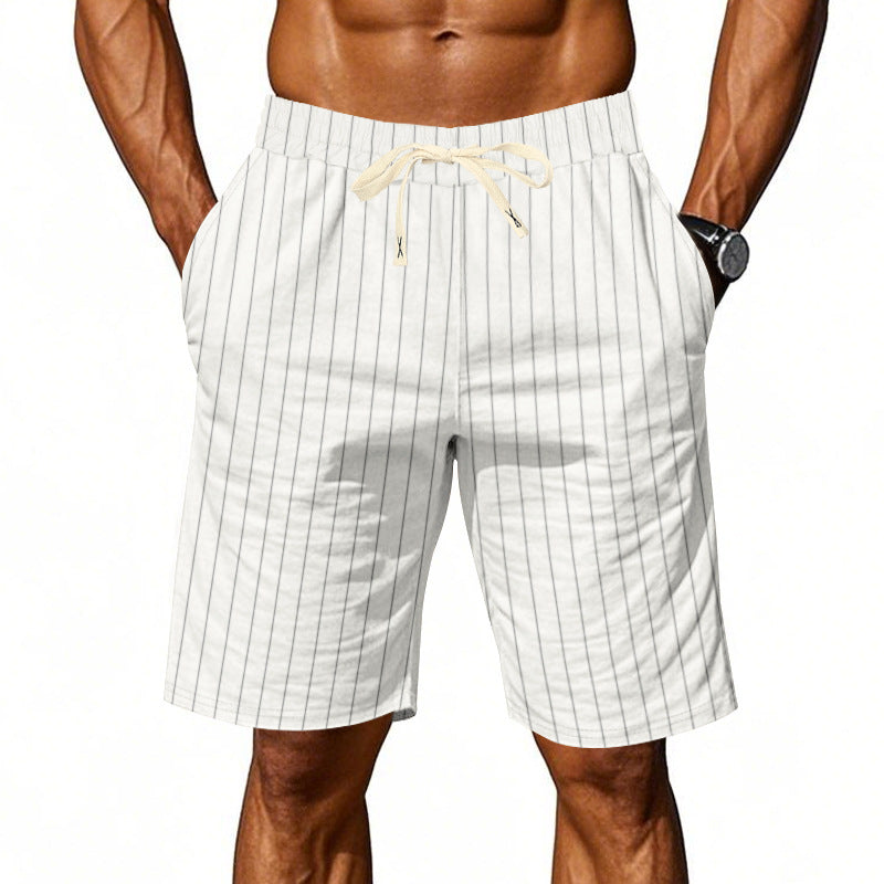 Varel | Pantaloni corti a righe casual per uomo