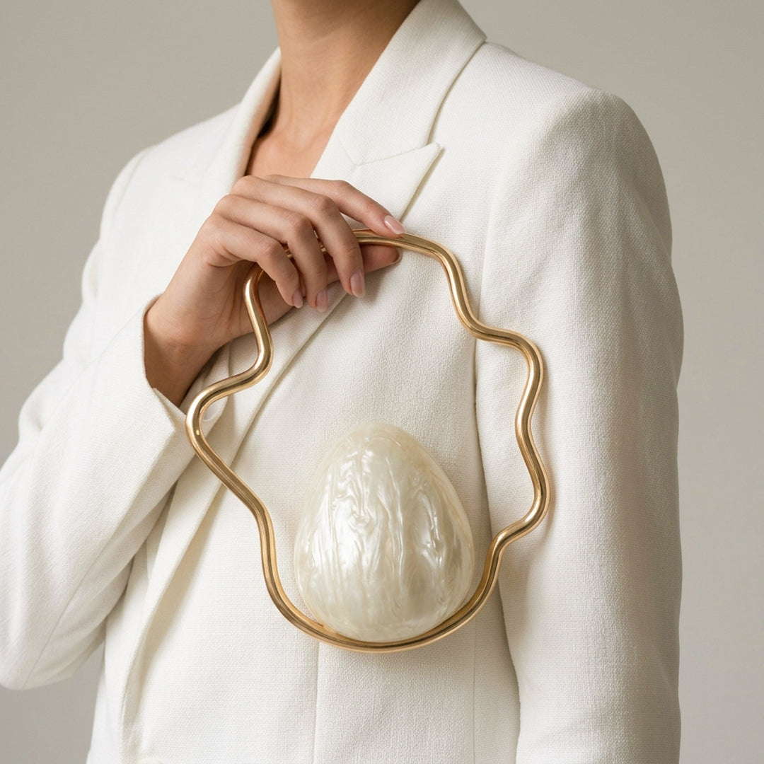 Bolso de Mano Nacarado Ondine