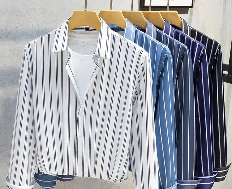 Camisa elegante de rayas para hombre
