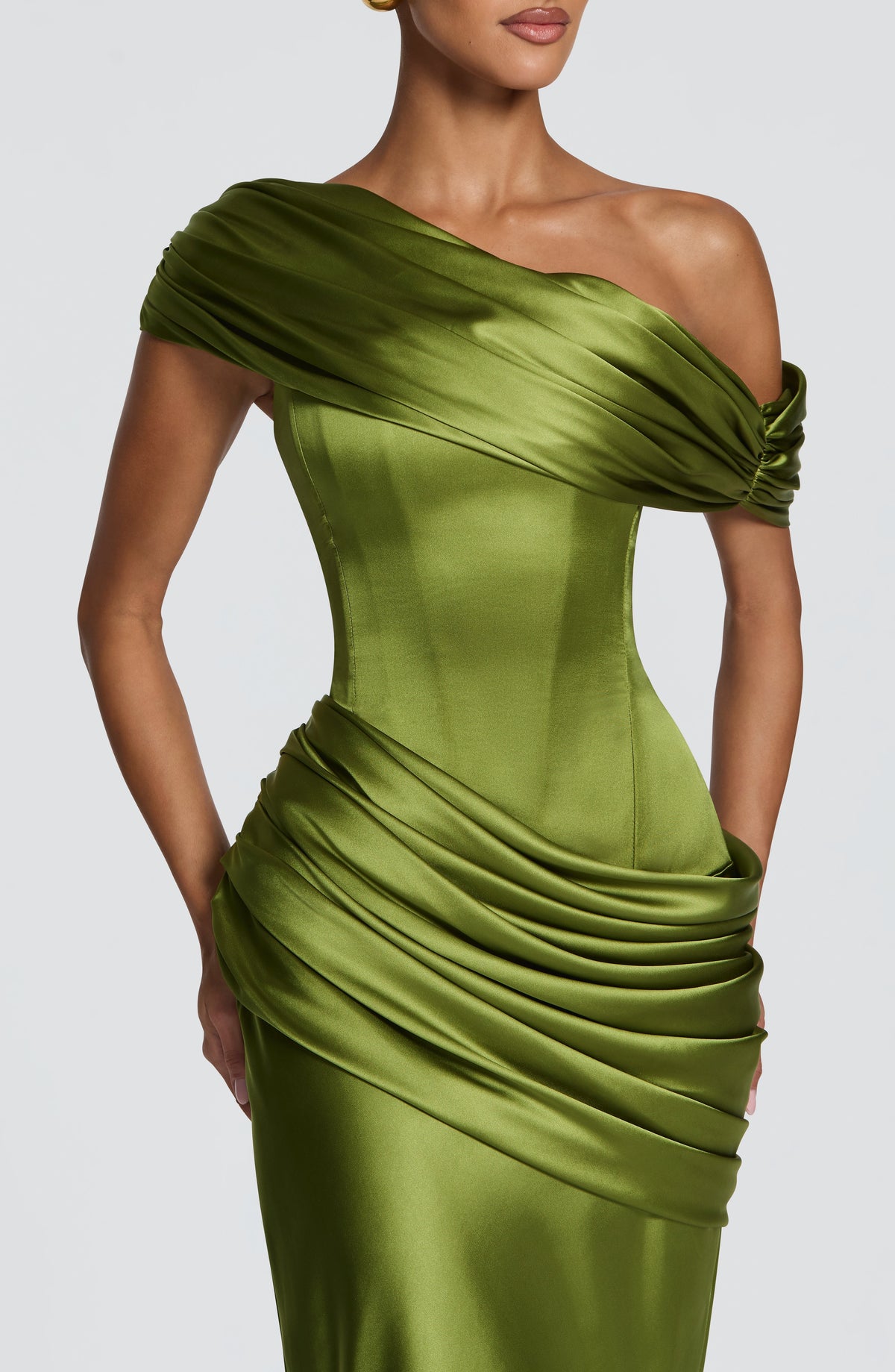 Lara™ - Vestido Largo Oliva
