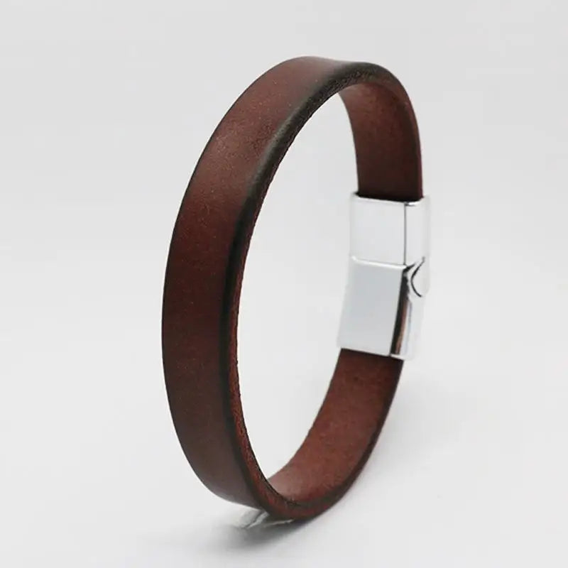 Pulsera de cuero trenzado para hombre
