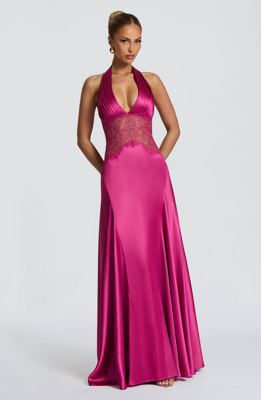 Elara™ - Vestido Largo de Encaje y Espalda Abierta