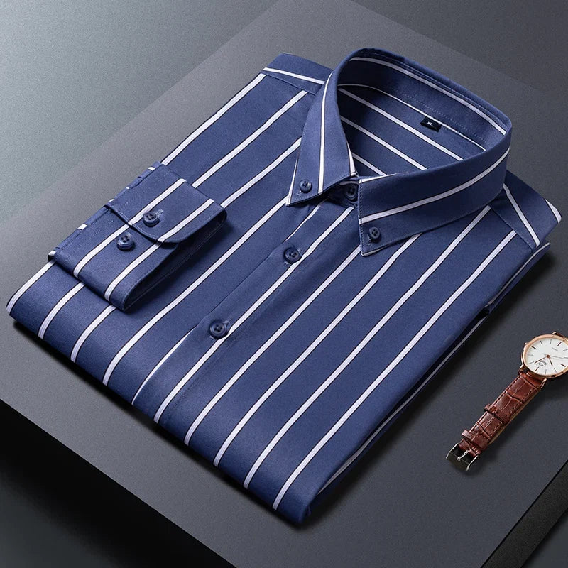 Camisa elegante de rayas para hombre