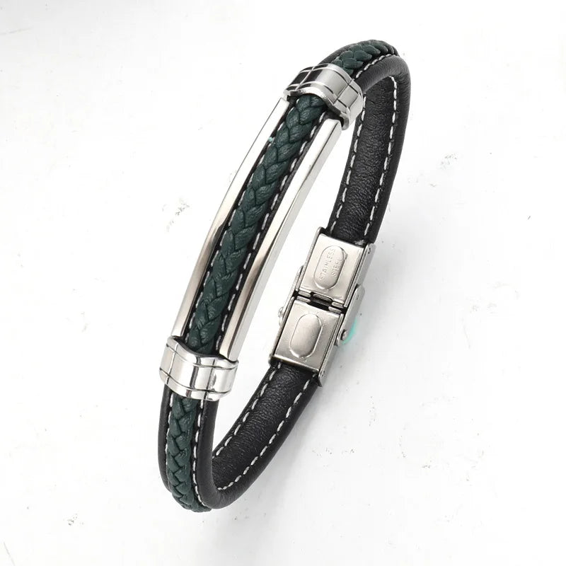 Pulsera elegante de acero inoxidable para hombre