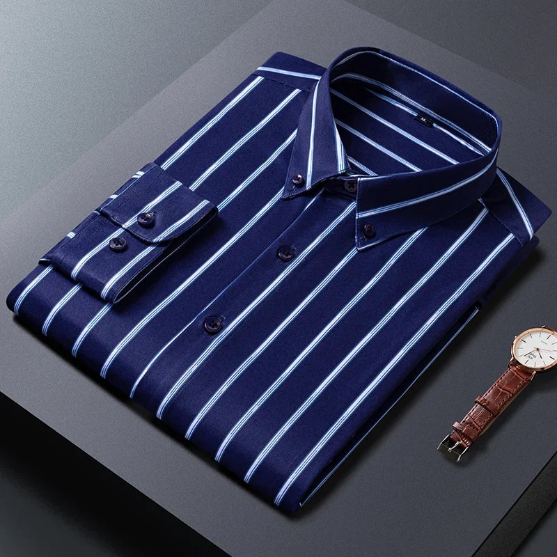 Camisa elegante de rayas para hombre