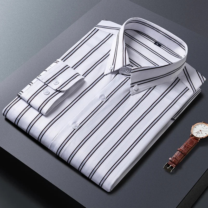 Camisa elegante de rayas para hombre