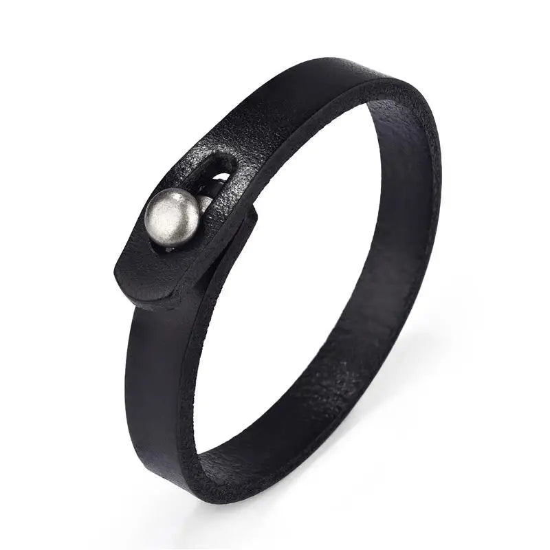 Pulsera de cuero trenzado para hombre