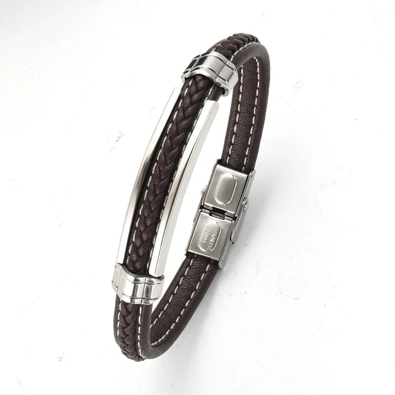 Pulsera elegante de acero inoxidable para hombre