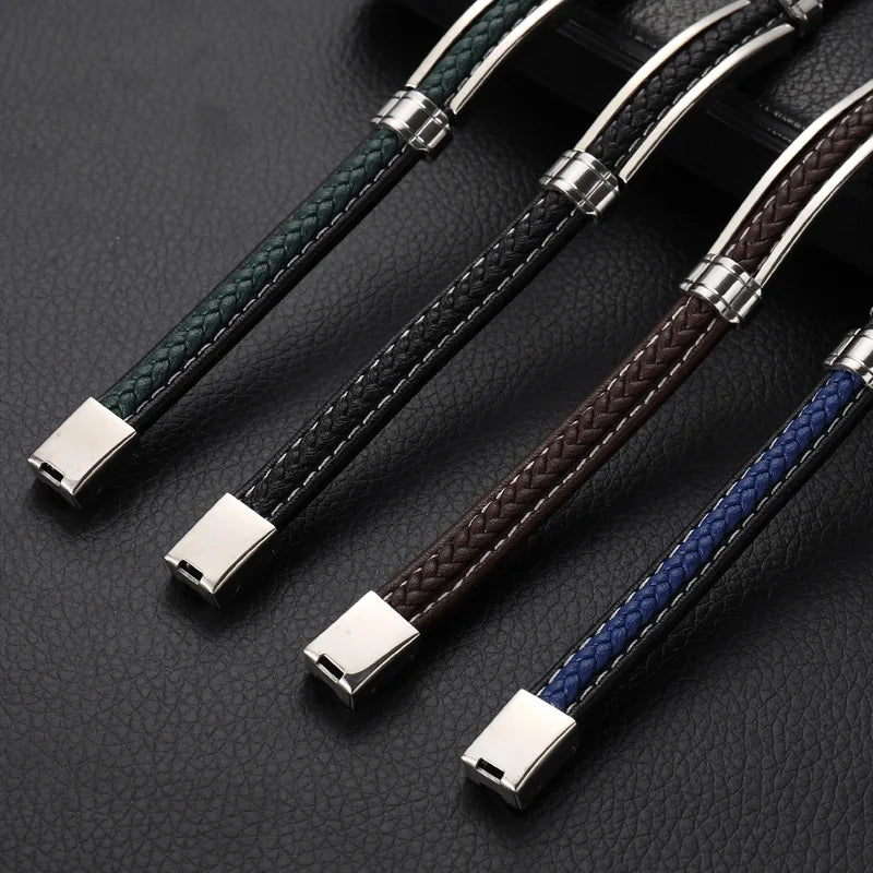 Pulsera elegante de acero inoxidable para hombre