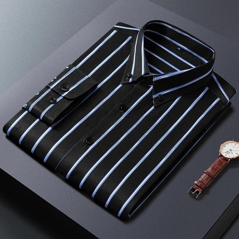 Camisa elegante de rayas para hombre