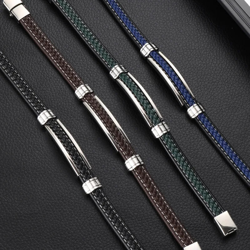 Pulsera elegante de acero inoxidable para hombre