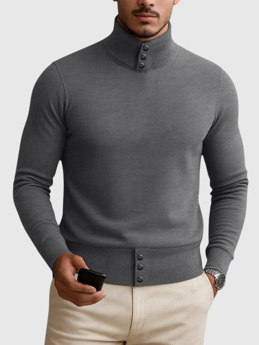 Camiseta Interior de Cuello Alto Acanalada Casual Urbana