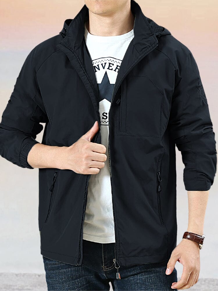 Chaqueta Informal Transpirable con Capucha para Exterior