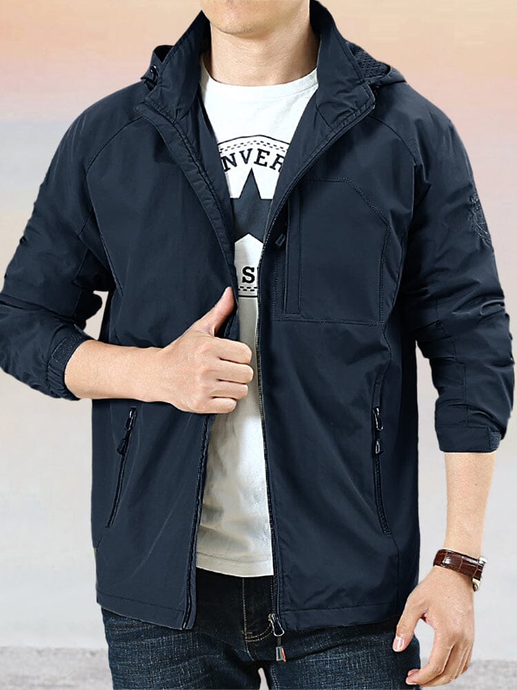 Chaqueta Informal Transpirable con Capucha para Exterior