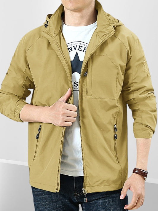 Chaqueta Informal Transpirable con Capucha para Exterior