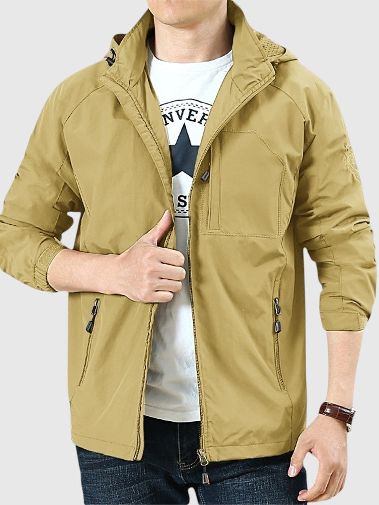 Chaqueta Informal Transpirable con Capucha para Exterior