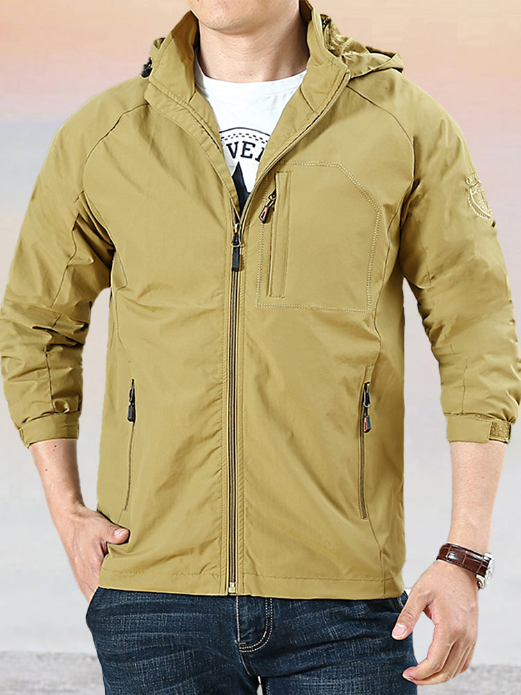 Chaqueta Informal Transpirable con Capucha para Exterior