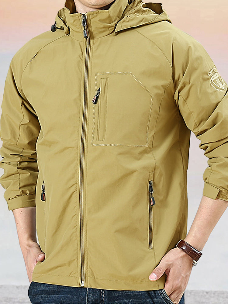 Chaqueta Informal Transpirable con Capucha para Exterior