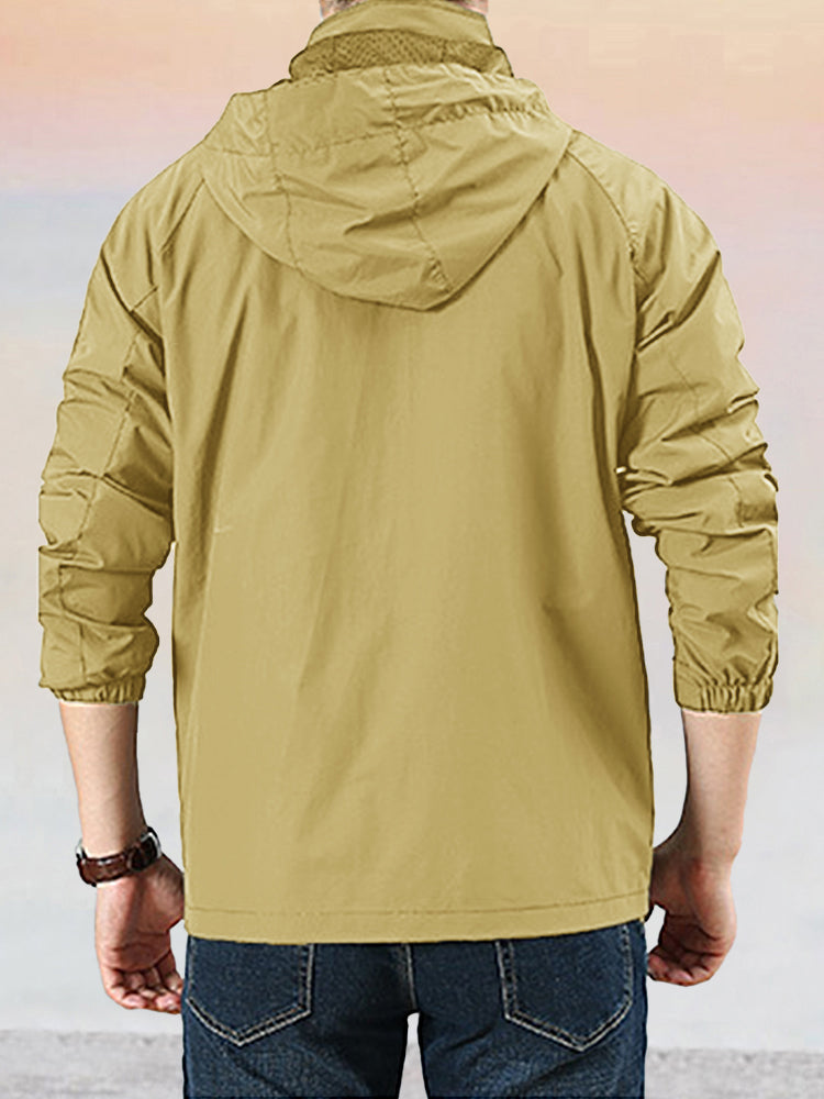 Chaqueta Informal Transpirable con Capucha para Exterior