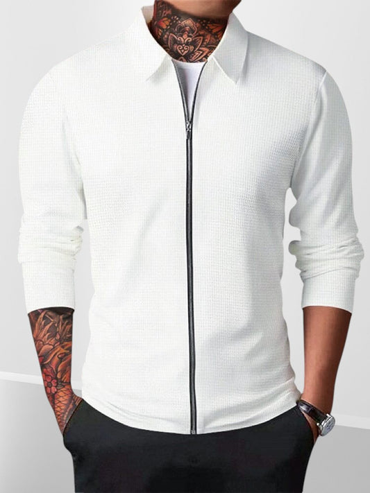 Chaqueta Waffle Casual y Transpirable
