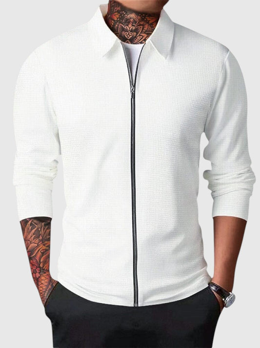 Chaqueta Estilo Waffle Casual