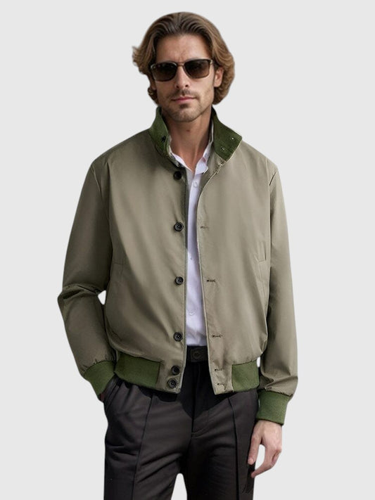 Chaqueta Informal con Cuello en Contraste