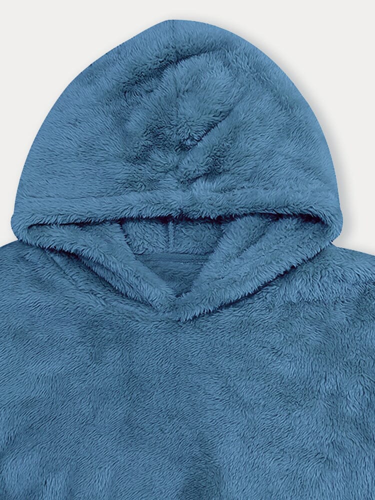 Sudadera con capucha reversible de felpa suave