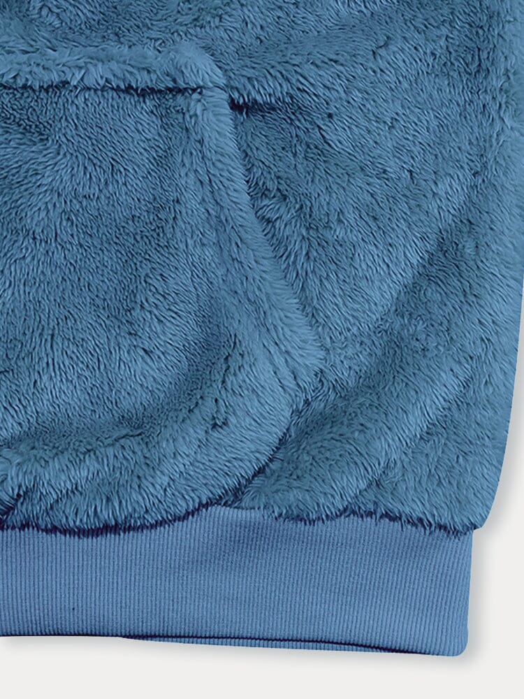 Sudadera con capucha reversible de felpa suave