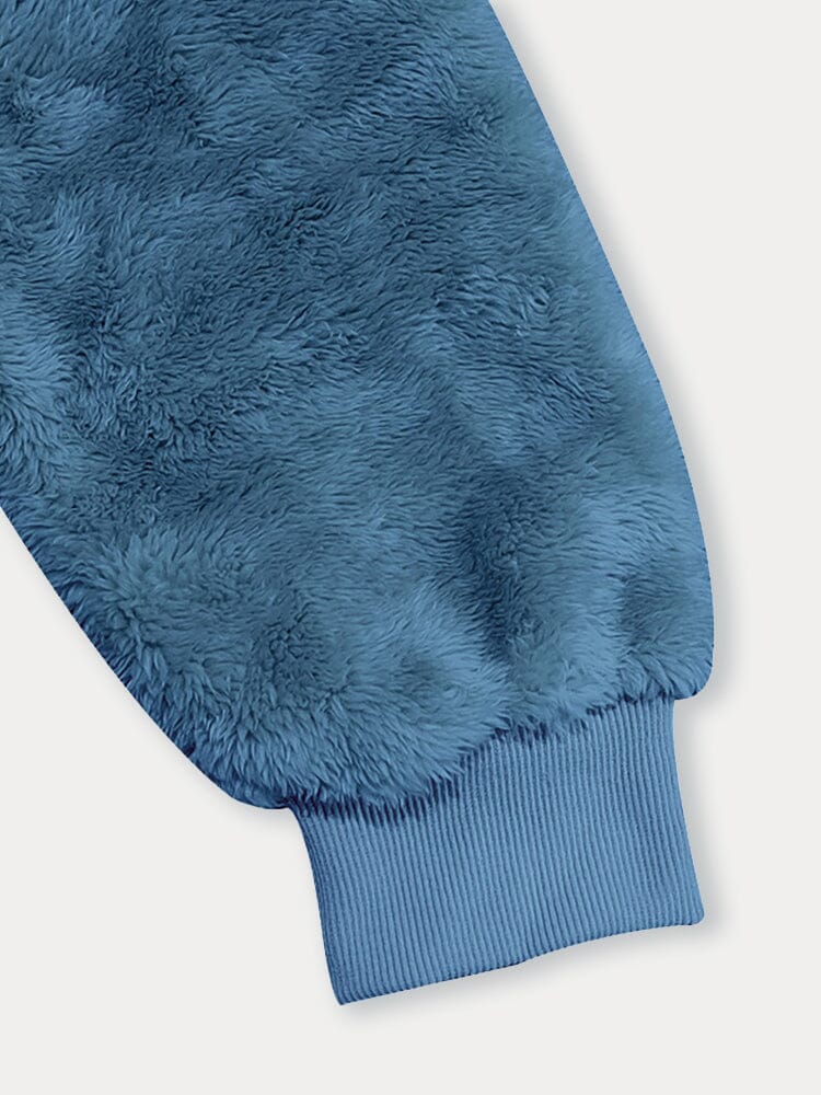Sudadera con capucha reversible de felpa suave