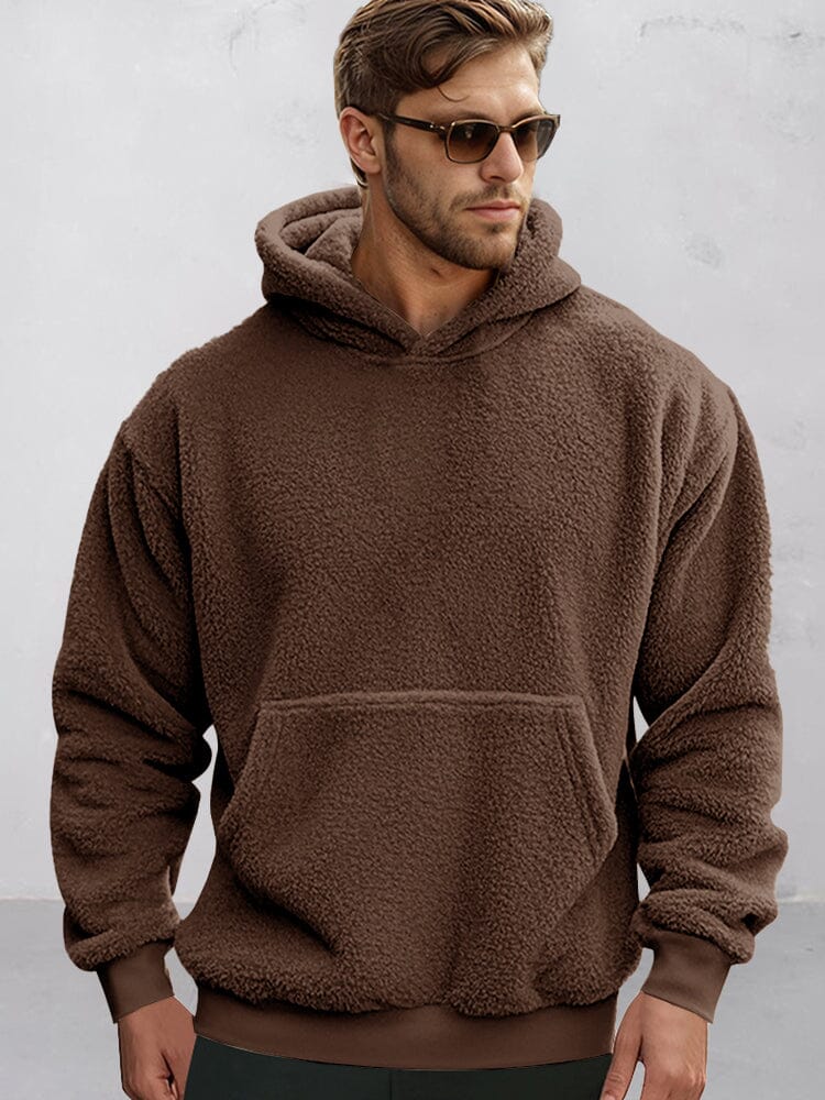 Sudadera con capucha reversible de felpa suave
