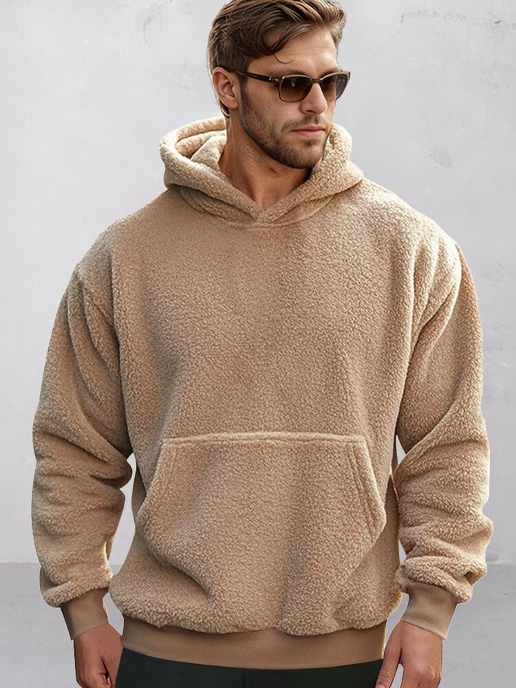 Sudadera con capucha reversible de felpa suave
