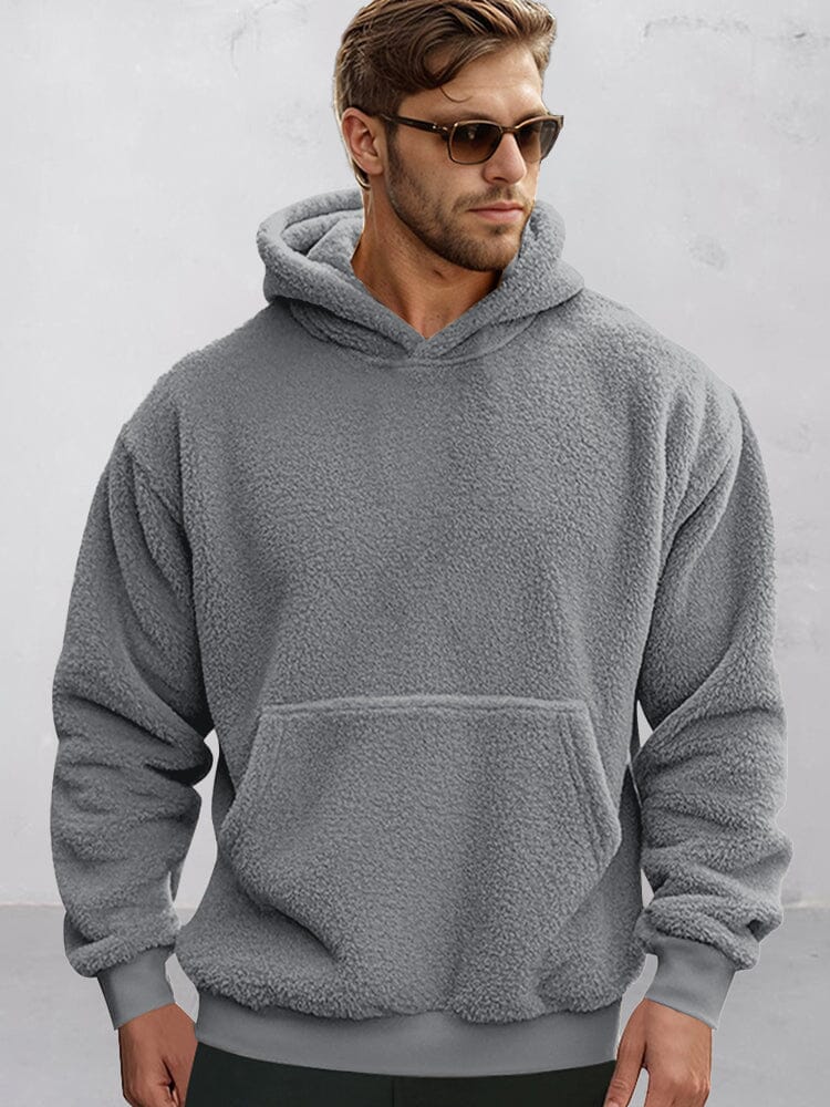 Sudadera con capucha reversible de felpa suave
