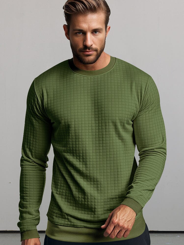 Sudadera informal de cuadros tipo jersey
