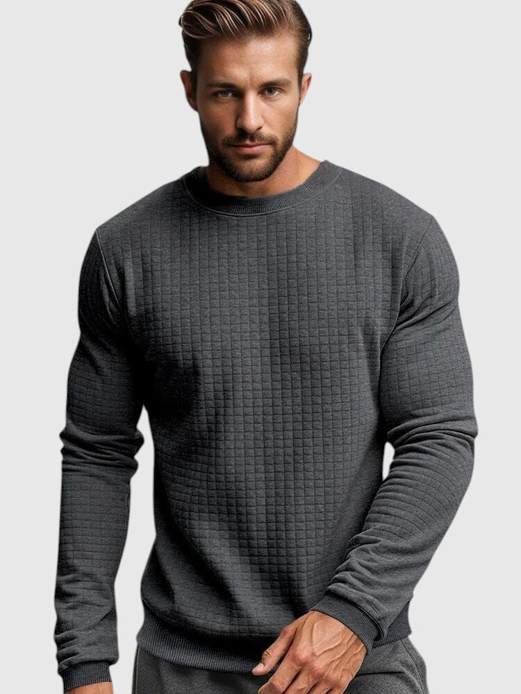 Sudadera informal de cuadros tipo jersey